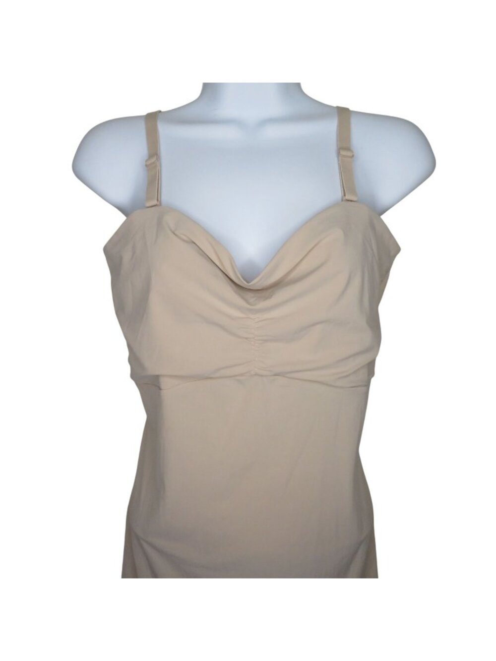 Self Expressions By Maidenform Womens XL Beige Slip Dress Adjustable Straps
